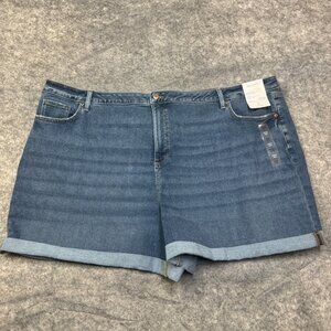 Sonoma Shorts Womens 30W Denim Jean Cuffed Distressed 5 Pocket High Rise NEW